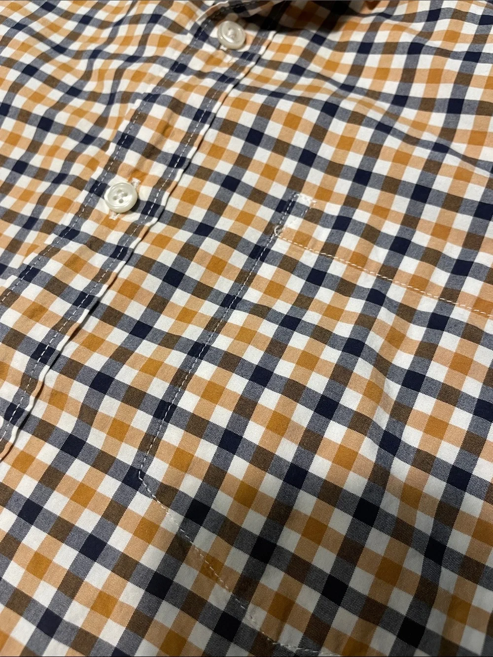 J. Crew Men's Checked Button-Down Shirt in Navy, White & Tan